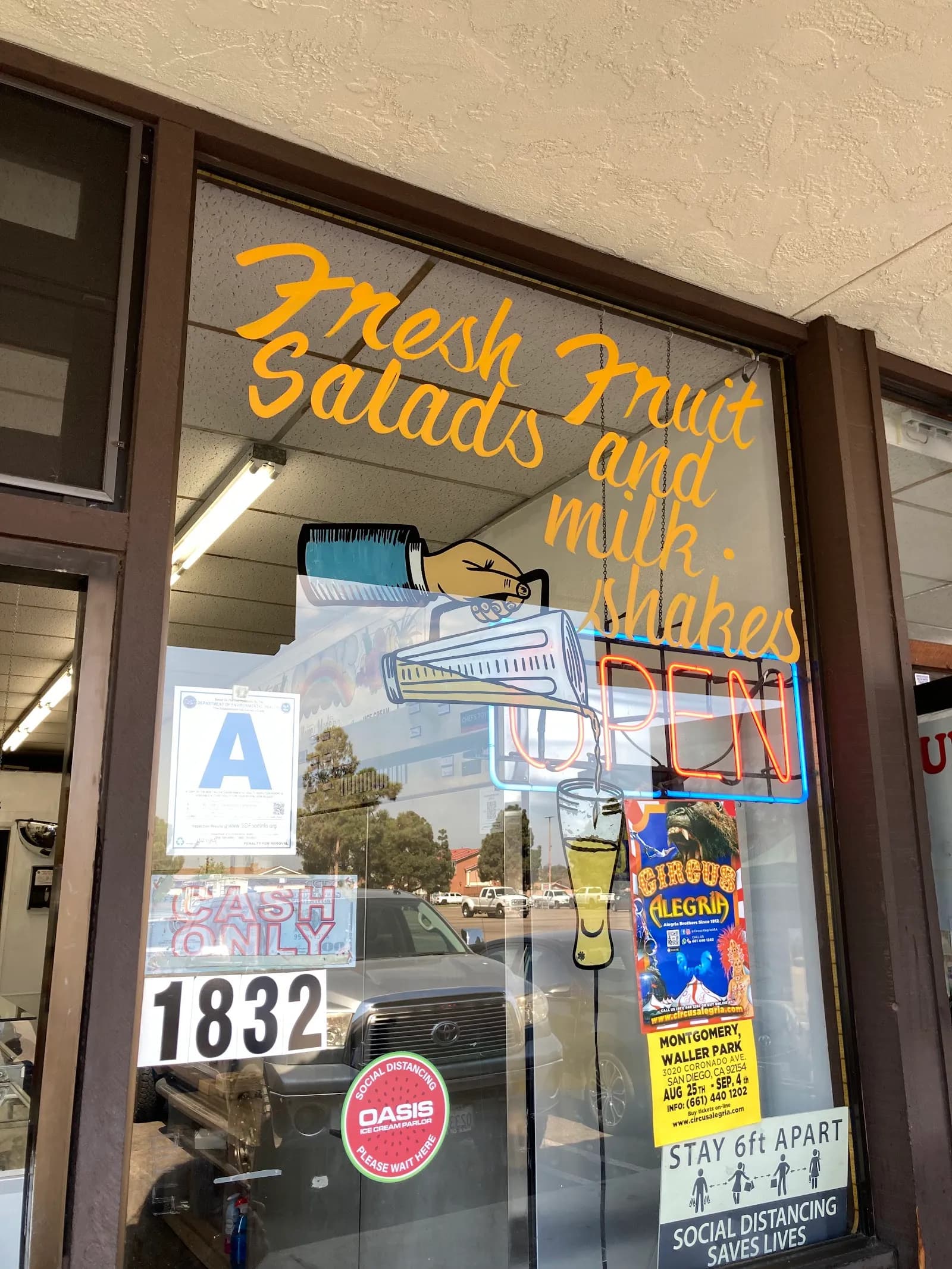 Famous Oasis Ice Cream Parlor in Imperial Beach